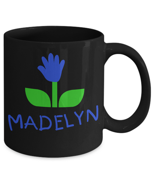 Madelyn Handprint Flower For Mom Mug - 14,95 Funny Mugs
