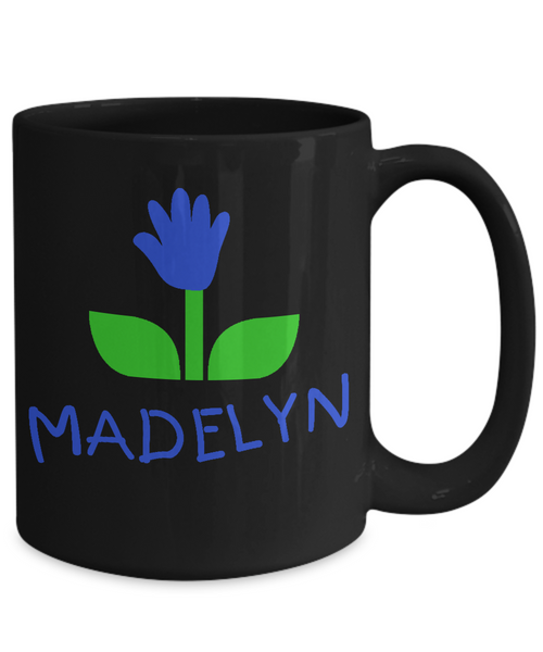 Madelyn Handprint Flower For Mom Mug - 14,95 Funny Mugs