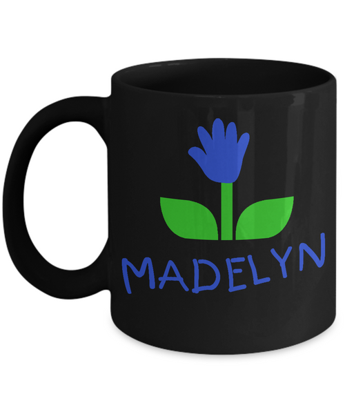 Madelyn Handprint Flower For Mom Mug - 14,95 Funny Mugs